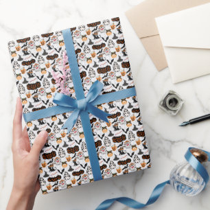 Halloween patroon. Spooky en schattig Cadeaupapier