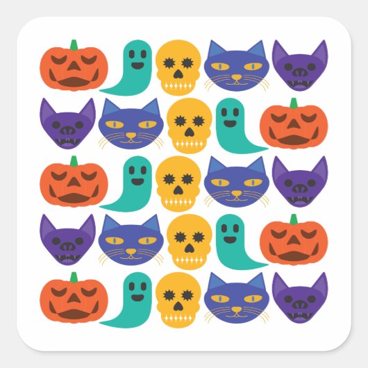 Halloween Patroon Sticker (Voorkant)