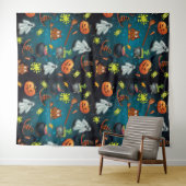 Halloween patroon wandkleed (In Situ (horizontaal))