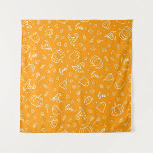 Halloween patroon wandkleed