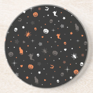 Halloween patroon zandsteen onderzetter