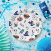 Halloween patroondecoratie papieren bordje (Feest)