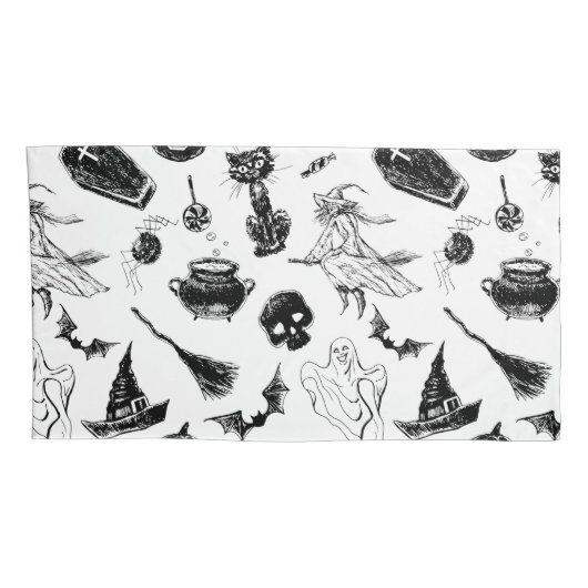 Halloween patroonontwerp kussensloop (Achterkant-Rechts)