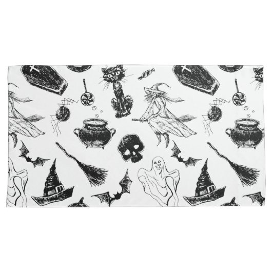 Halloween patroonontwerp kussensloop (Voorkant-Rechts)