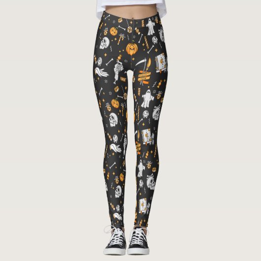 Halloween Pattern 2 Leggings (Voorkant)