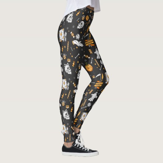 Halloween Pattern 2 Leggings (Rechts)
