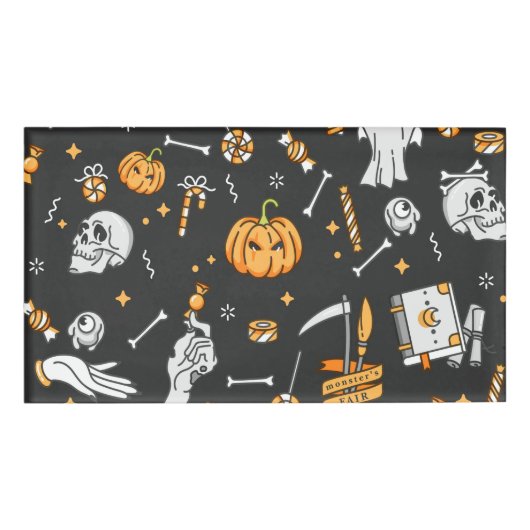 Halloween Pattern 2 Naambadge (Voorkant)