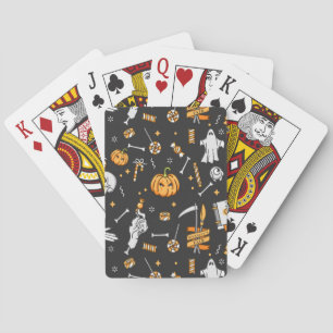 Halloween Pattern 2 Pokerkaarten