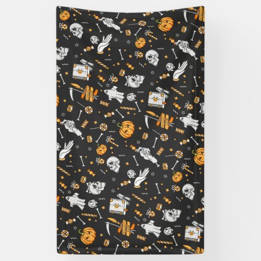 Halloween Pattern 2 Spandoek (Verticaal)