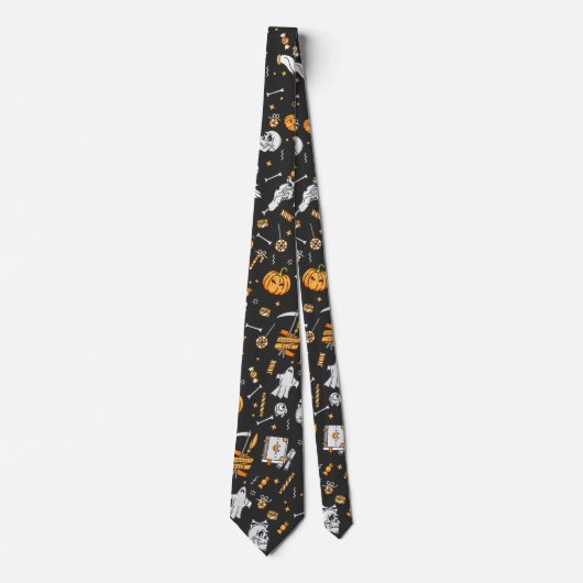 Halloween Pattern 2 Stropdas (Voorkant)