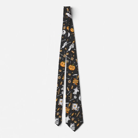 Halloween Pattern 2 Stropdas (Achterkant)