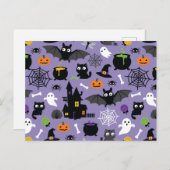 Halloween Pattern Briefkaart (Voorkant / Achterkant)