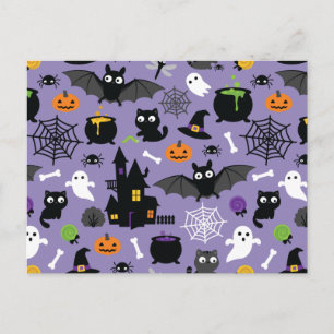 Halloween Pattern Briefkaart