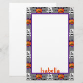 Halloween Pattern Briefpapier (Voorkant / Achterkant)