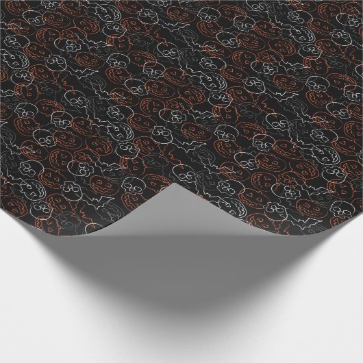 Halloween Pattern Cadeaupapier (Hoek)