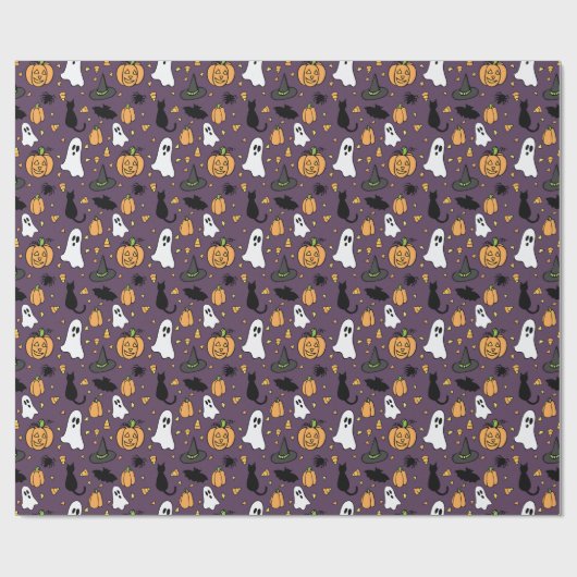 Halloween Pattern Cadeaupapier (Vlak)