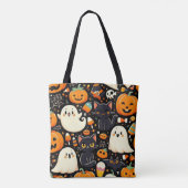 Halloween Pattern Canvas tas (Achterkant)