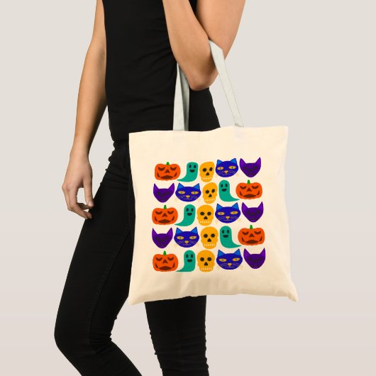 Halloween Pattern Canvas tas (Voorkant (product))