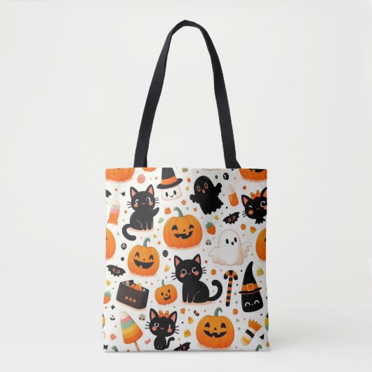 Halloween Pattern Canvas tas (Voorkant)