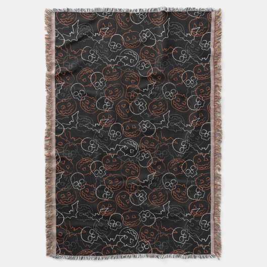 Halloween Pattern Deken (Voorkant Verticaal)