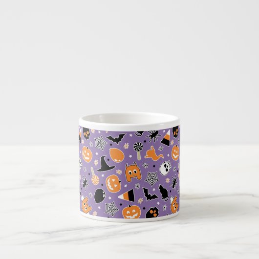 Halloween Pattern Espresso Kop (Voorkant)