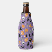 Halloween Pattern Flesjeskoeler (Fles Voorkant)