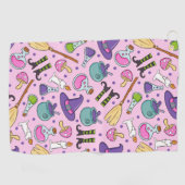 Halloween Pattern Golfhanddoek (Horizontaal)