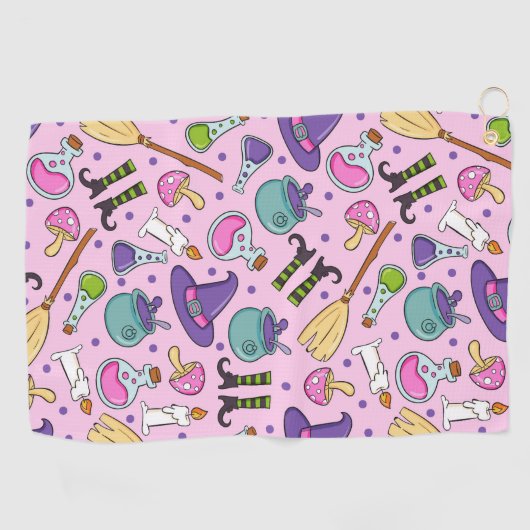 Halloween Pattern Golfhanddoek (Horizontaal)