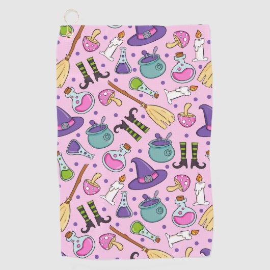 Halloween Pattern Golfhanddoek (Voorkant)