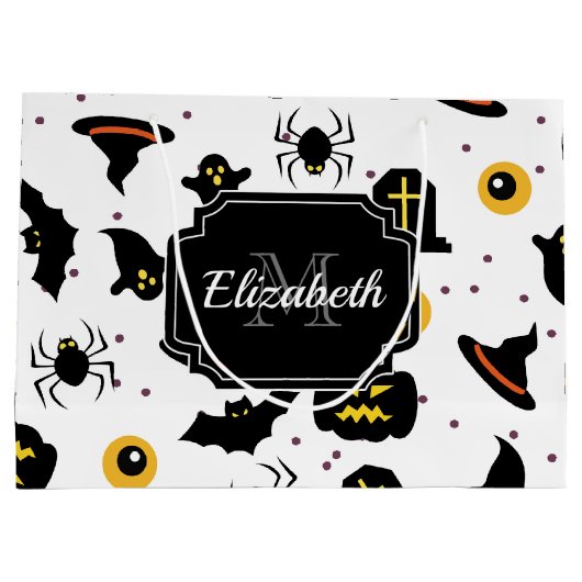 Halloween Pattern Groot Cadeauzakje (Achterkant)