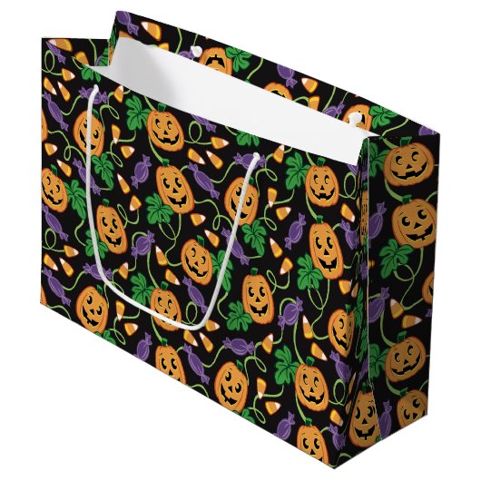 HALLOWEEN PATTERN GROOT CADEAUZAKJE (Voorkant Gekanteld)
