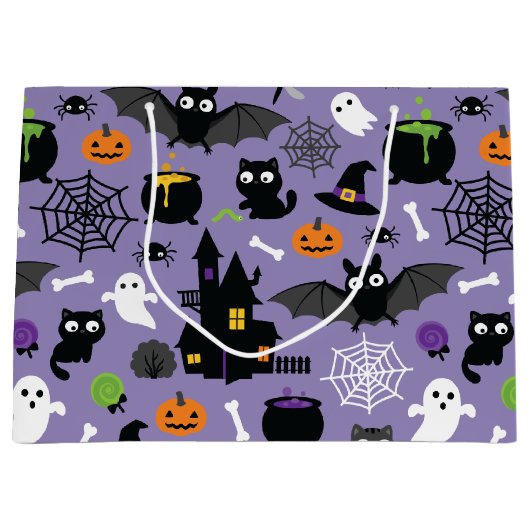 Halloween Pattern Groot Cadeauzakje (Voorkant)