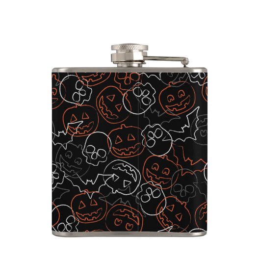 Halloween Pattern Heupfles (Achterkant)