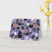 Halloween Pattern Kaart (Gele Bloem)