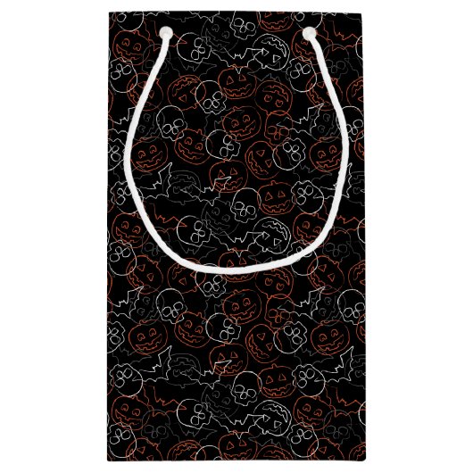 Halloween Pattern Klein Cadeauzakje (Achterkant)