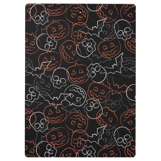Halloween Pattern Klembord (Achterkant)