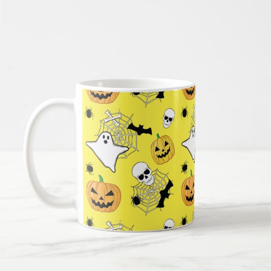 Halloween Pattern Koffiemok (Links)