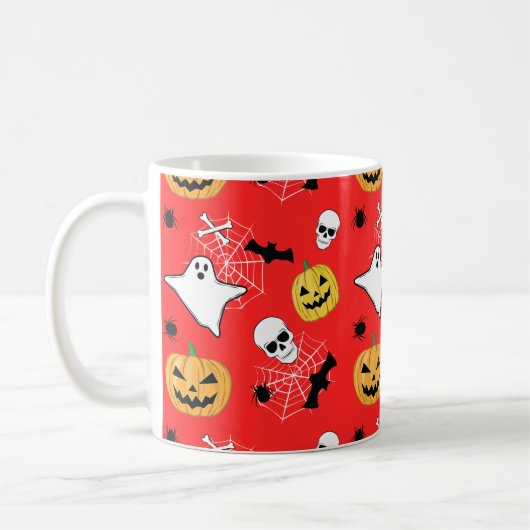 Halloween Pattern Koffiemok (Links)