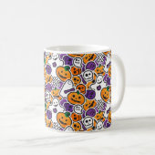 Halloween Pattern Koffiemok (Voorkant rechts)