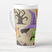 Halloween  Pattern Latte Mok (Linkerhoek)