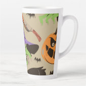 Halloween  Pattern Latte Mok (Rechts)