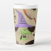 Halloween Pattern Latte Mok (Voorkant)