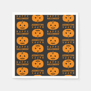 Halloween Pattern met pompoenpapier servet