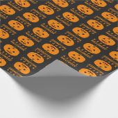 Halloween Pattern met pompoenwappapier Cadeaupapier (Hoek)