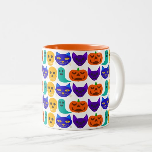 Halloween Pattern Mok (Voorkant rechts)
