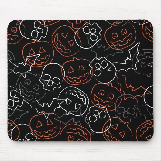 Halloween Pattern Muismat (Voorkant)