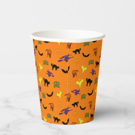 Halloween Pattern Papieren Bekers (Rechts)