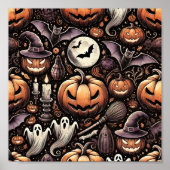 Halloween Pattern Poster (Voorkant)