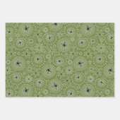 Halloween Pattern | Spinnen op spinnenwebben 3 kle Inpakpapier Vel (Voorkant 3)