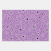 Halloween Pattern | Spinnen op spinnenwebben 3 kle Inpakpapier Vel (Voorkant 2)